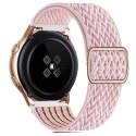 20mm / 22mm Elastic Adjustable Nylon Fabric Watch Band With Quick Release Pins For Samsung, Huawei, Garmin, Ticwatch, Fossil and Many Other Watch Pink Sand W